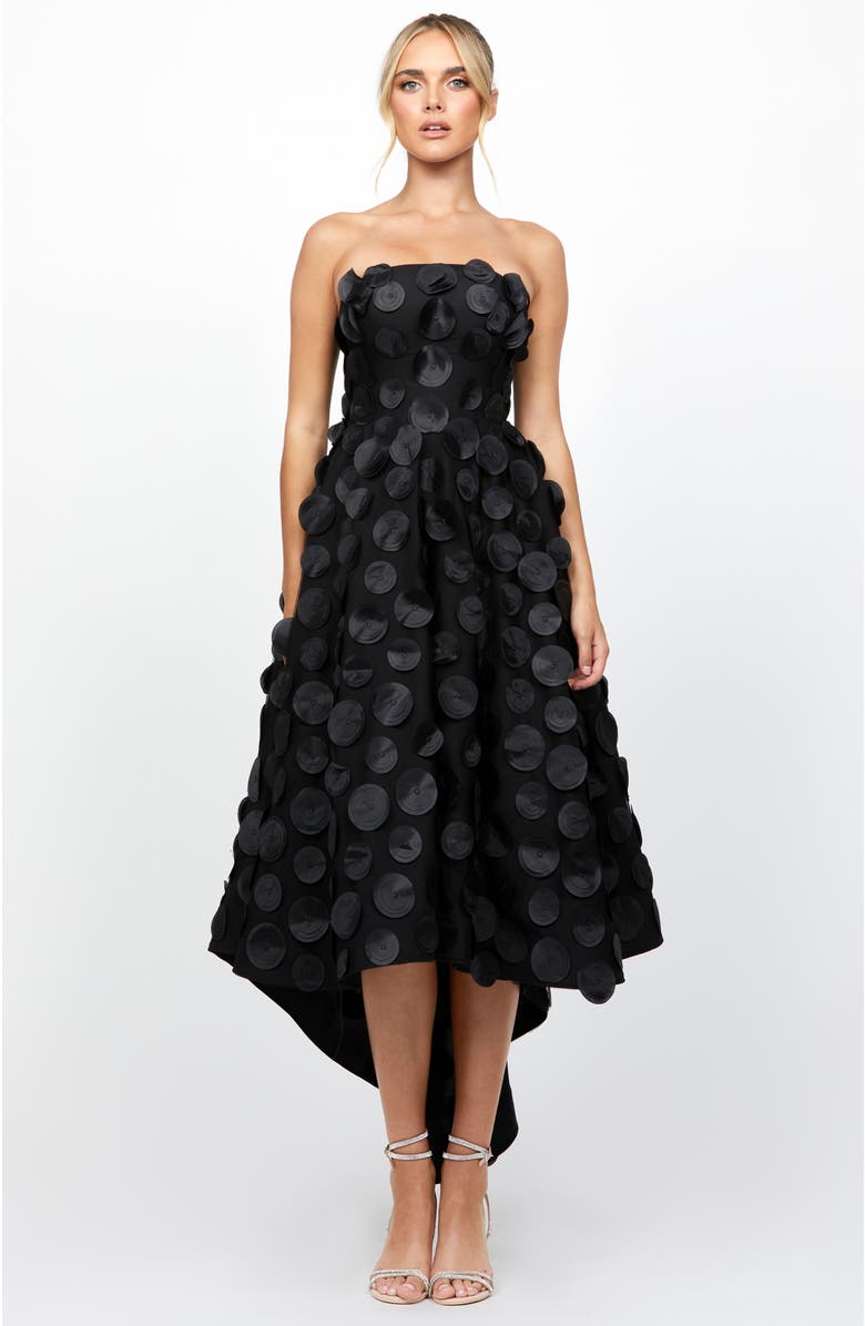 Bariano Danay Strapless Hi Lo Dress, Main, color, 
