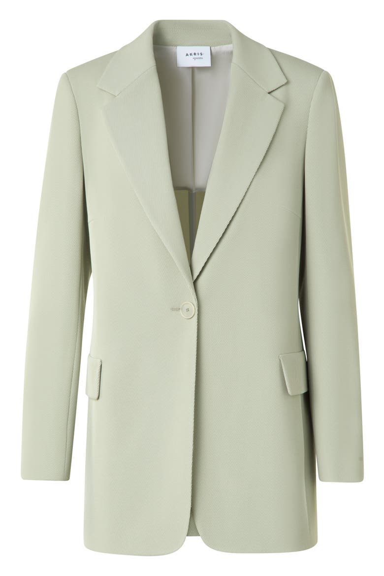 Wool Tricot One-Button Blazer, Alternate, color, PISTACHIO