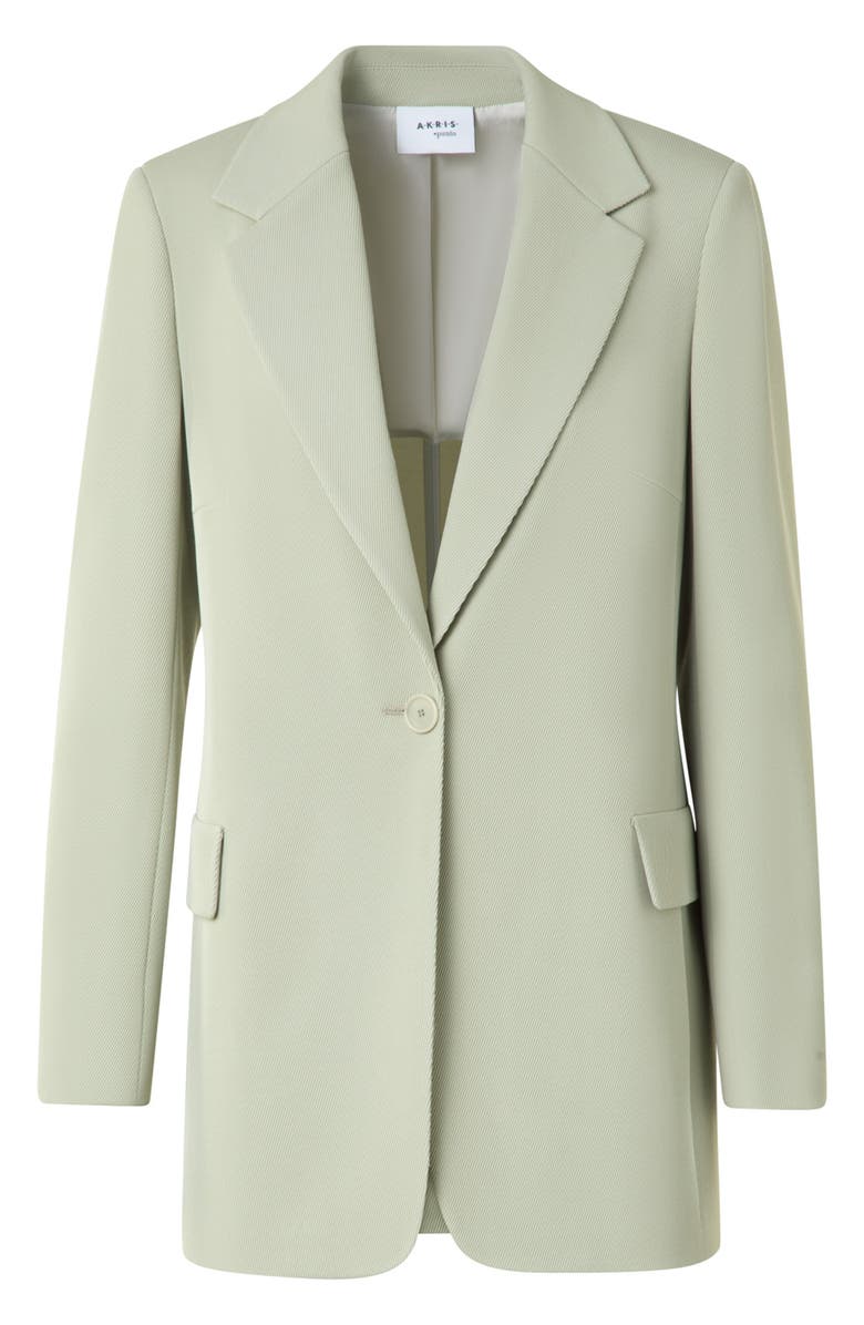 Akris punto Wool Tricot One-Button Blazer, Alternate, color, Pistachio