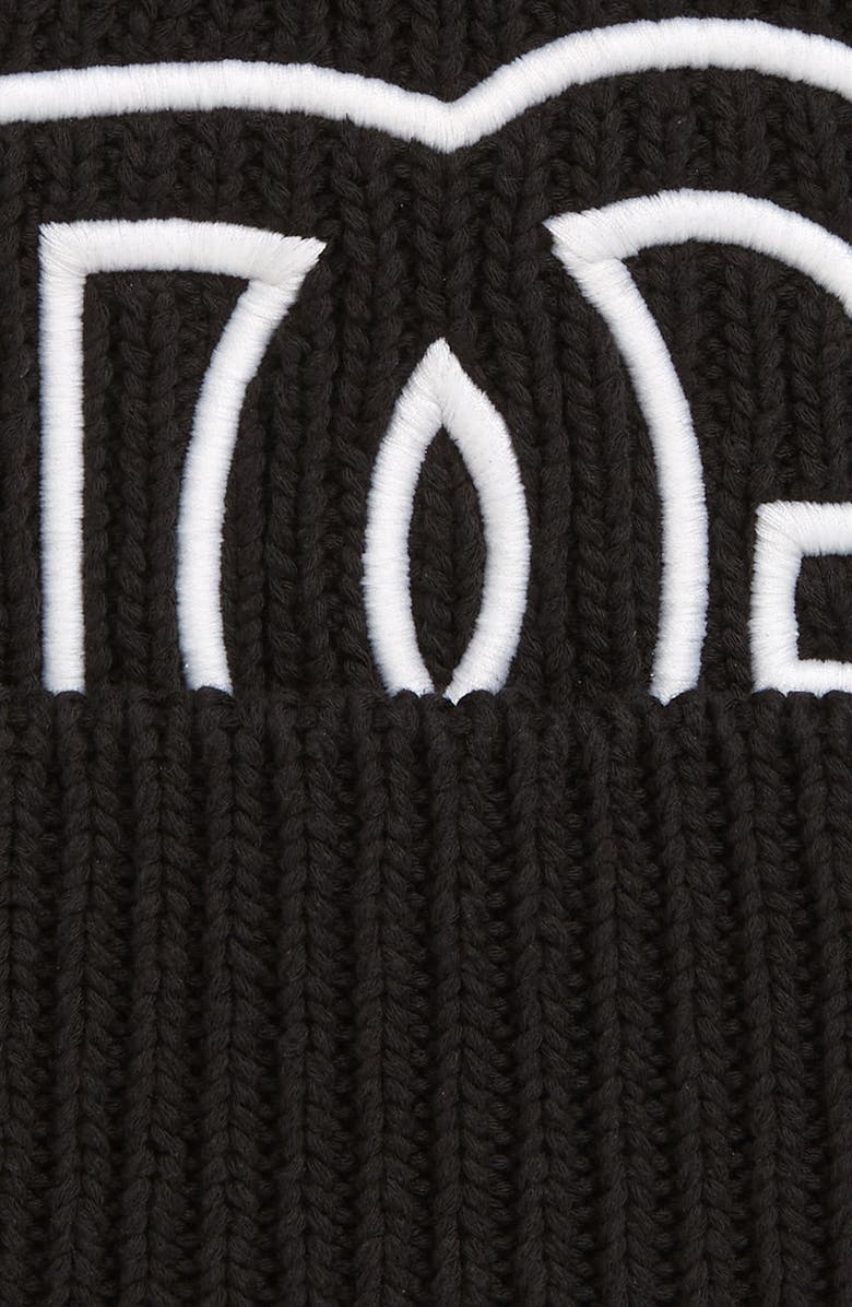 Dolce&Gabbana DG Logo Cotton Cuff Beanie, Alternate, color, 