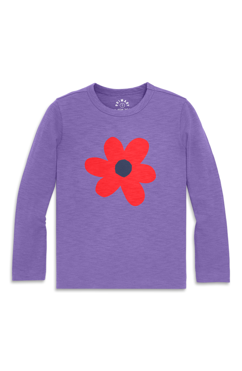 Primary Kids Long Sleeve Violet Tee, Main, color, Violet