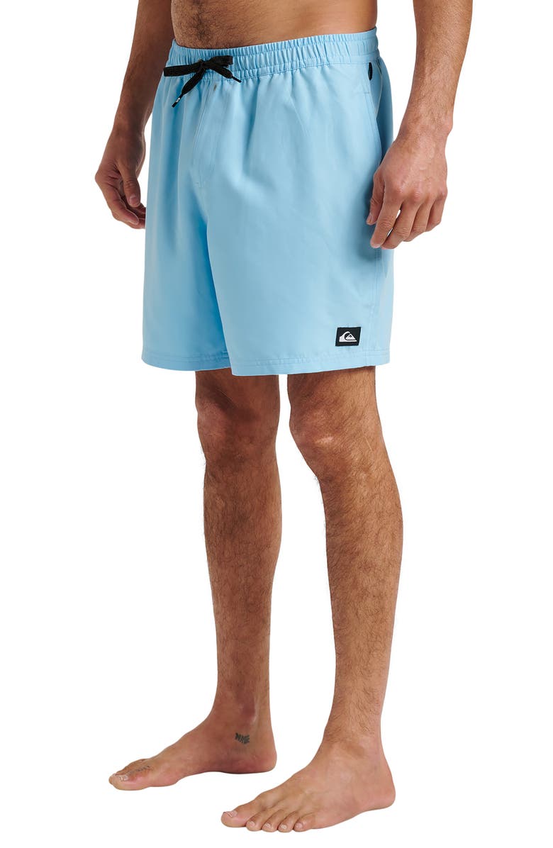 Quiksilver Everyday Solid Volley Swim Trunks, Alternate, color, Airy Blue