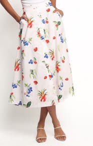 Petal & Pup Geneva Cotton Midi Skirt