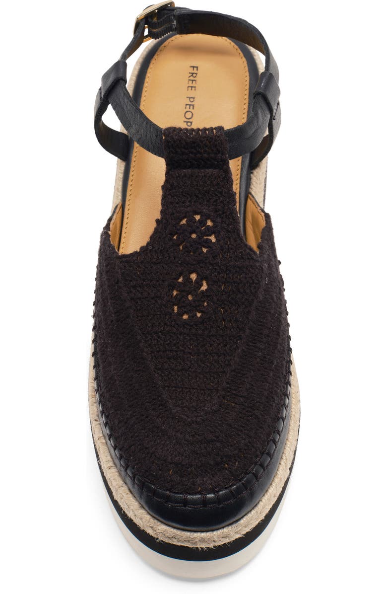 Free People Morning in Mykonos Platform Wedge, Alternate, color, Black