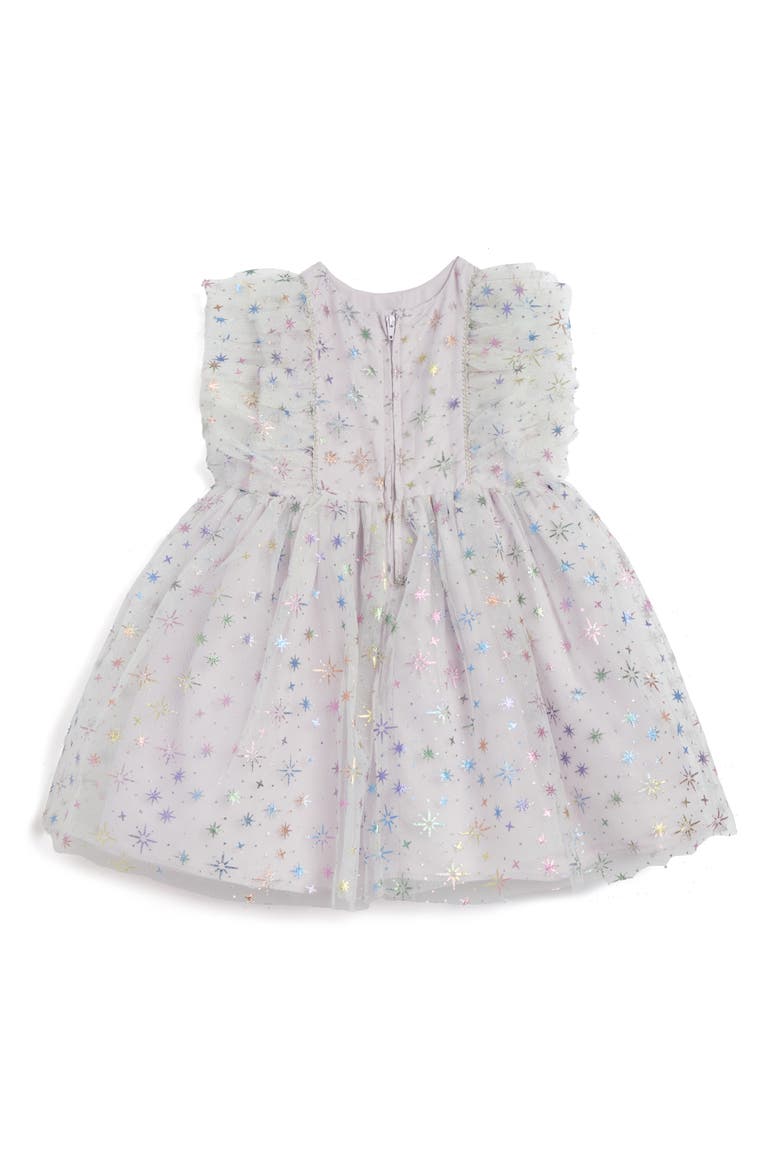 Fallon Metallic Star Sleeveless Tulle Dress & Bloomers, Alternate, color, LILAC
