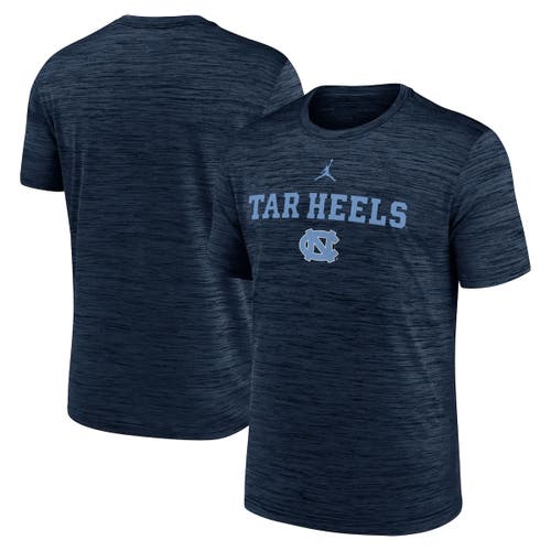 Jordan Brand Navy North Carolina Tar Heels 2025 Sideline Velocity Performance T-shirt