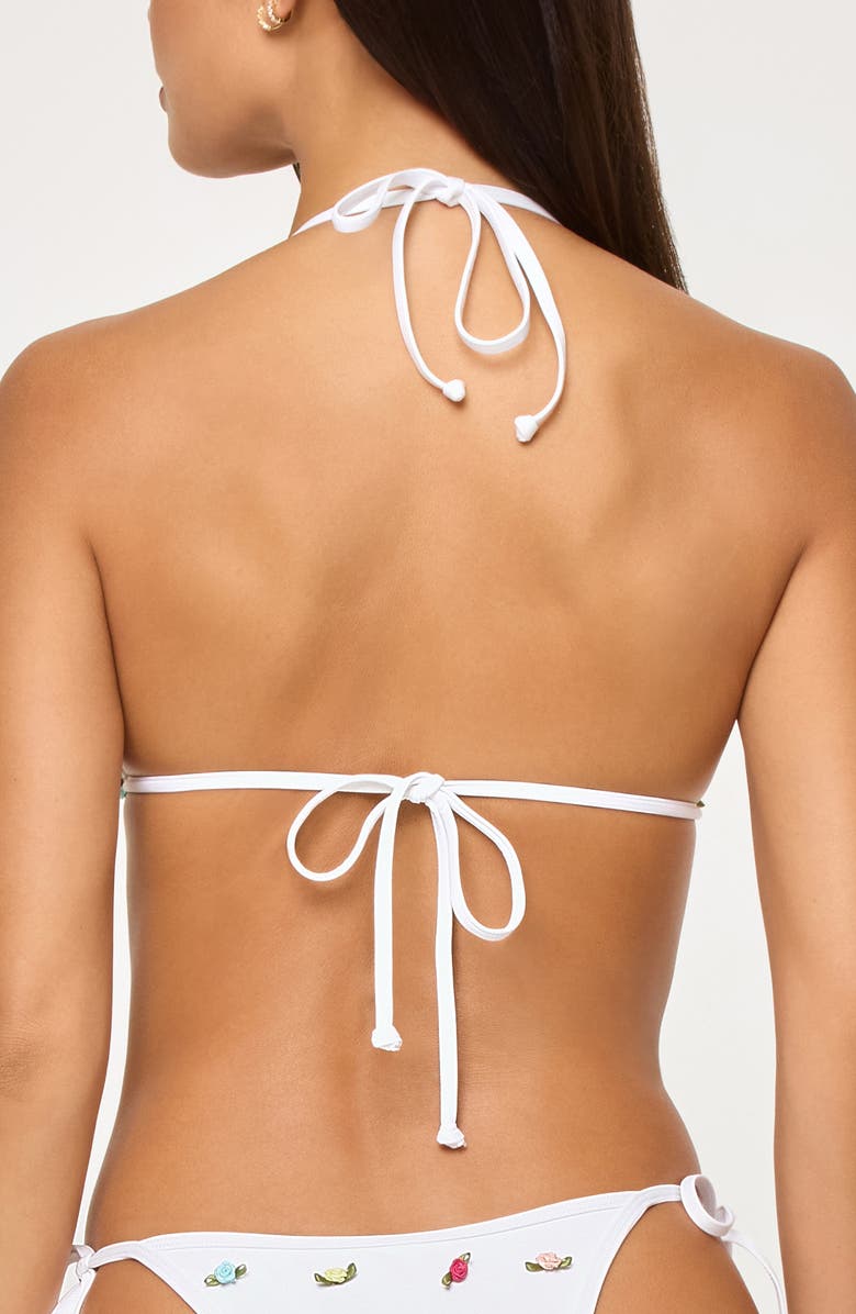 LSPACE Rosette Bikini Top, Alternate, color, White