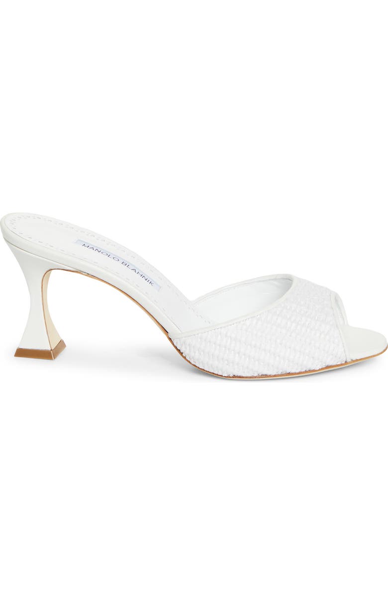 Manolo Blahnik Jadaron Slide Sandal, Alternate, color, White