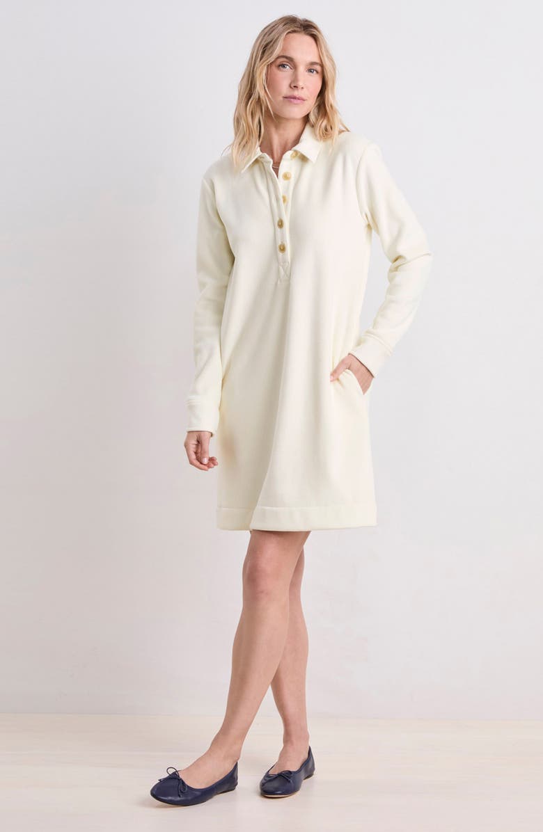 vineyard vines Long Sleeve Knit Corduroy Popover Dress, Alternate, color,