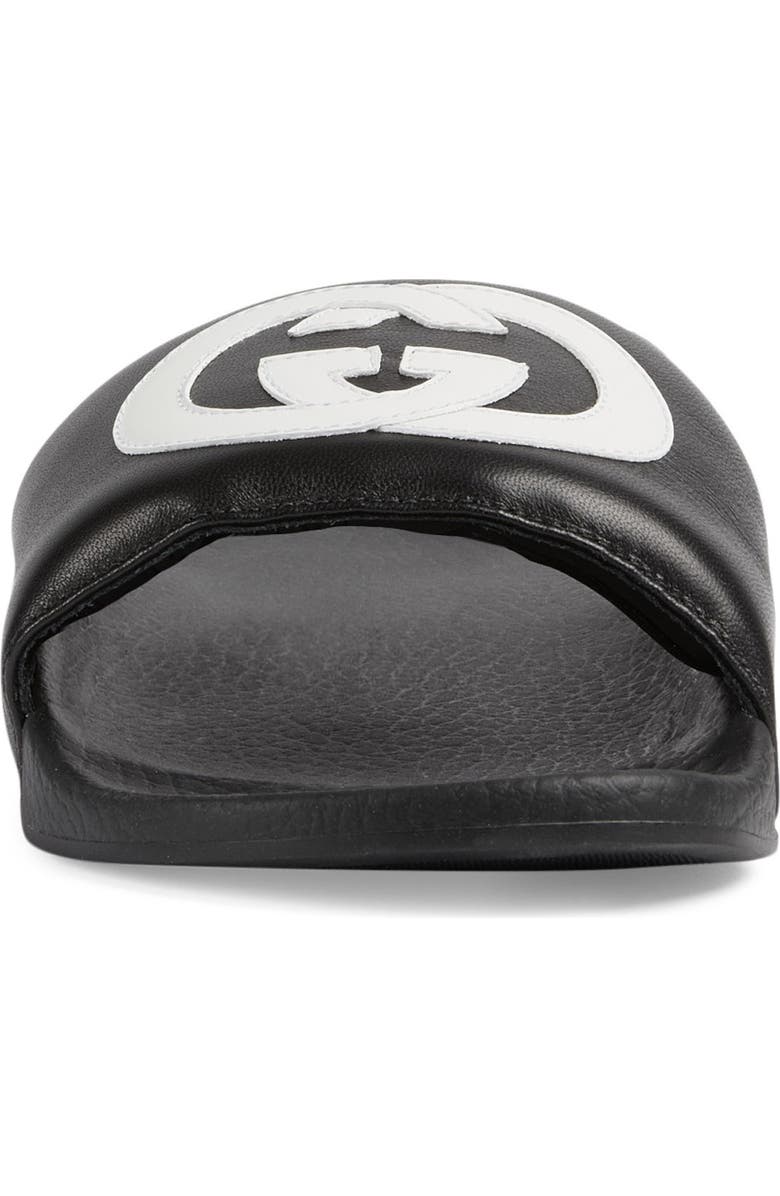 Gucci Pursuit Logo Slide Sandal, Alternate, color,