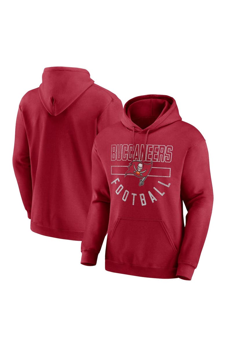 FANATICS Men's Fanatics Branded Red Tampa Bay Buccaneers Bubble Screen Pullover Hoodie, Main, color, 
