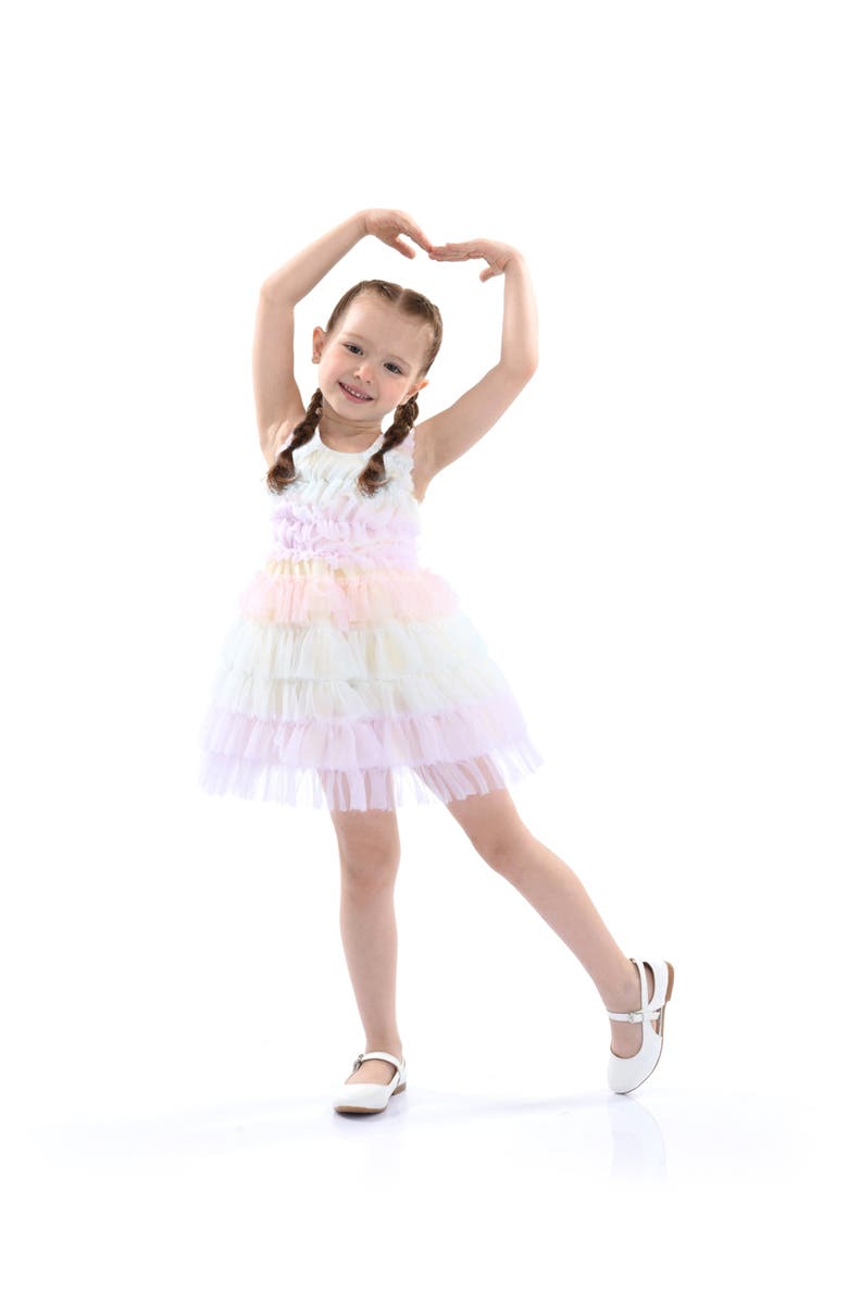 Tulleen Ruffle Layered Tulle Dress, Alternate, color, Purple