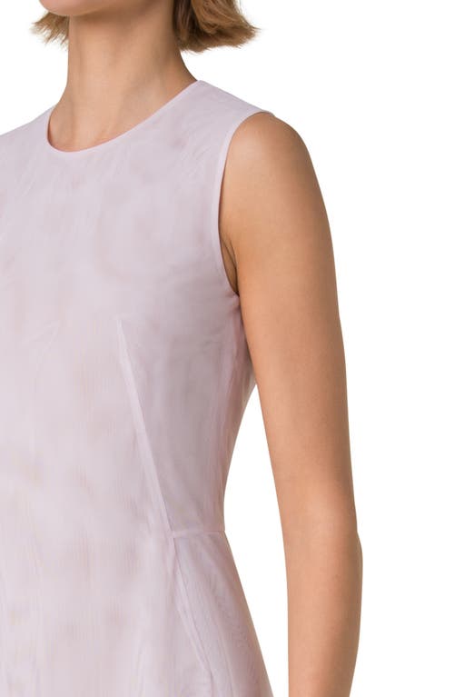 Akris Double Layer Techno Tulle Midi Dress In Blush