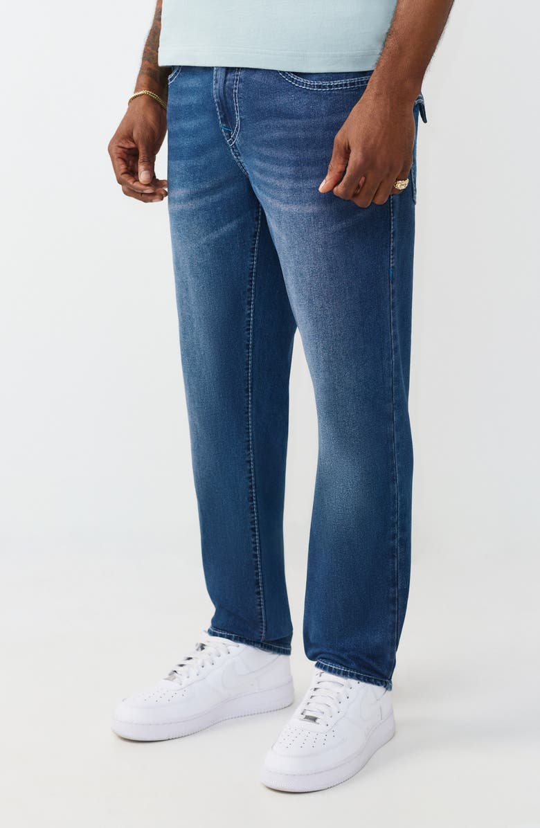 True Religion Geno Button Flap Pocket Slim Jeans, Alternate, color, Medium Blaze