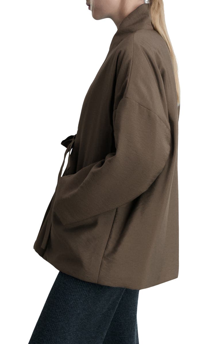 MANGO Short Satin Robe, Alternate, color, 