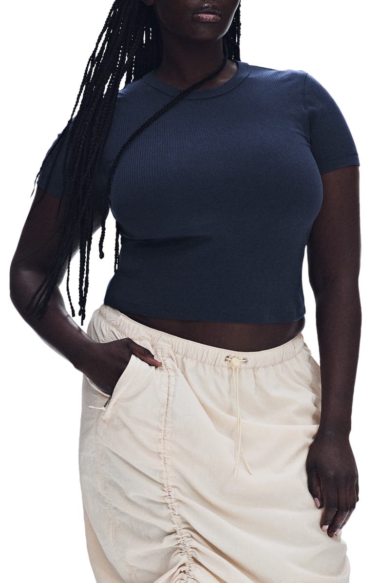 On x Zendaya All Day Rib T-Shirt, Main, color, Midnight