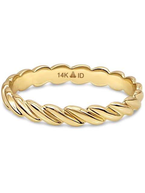 Twisted Rope Ring in 14K Gold