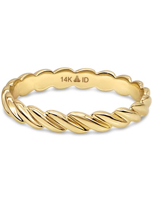 Devata Twisted Rope Ring In Gold