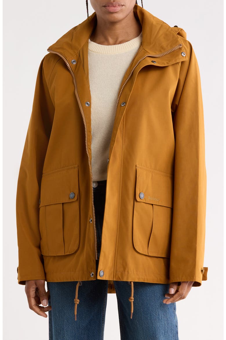 Re-engineered Hooded Water Resistant Jacket, Main, color, BRONZE BROWN