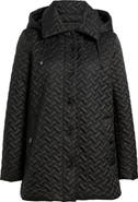 London Fog Water Resistant Quilted Jacket with Removable Hood