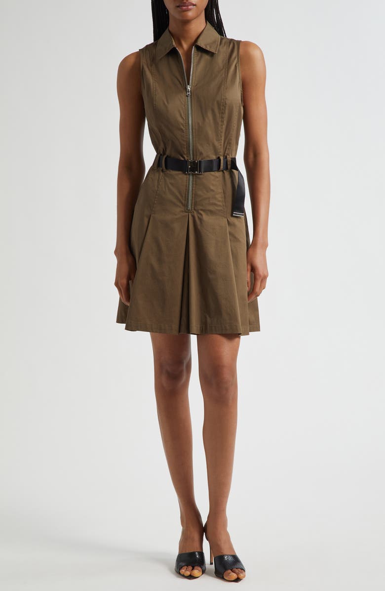L'AGENCE Sima Mini Shirtdress, Main, color, Pine
