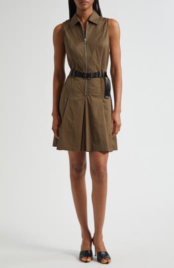 L'agence Sima Mini Shirtdress In Green