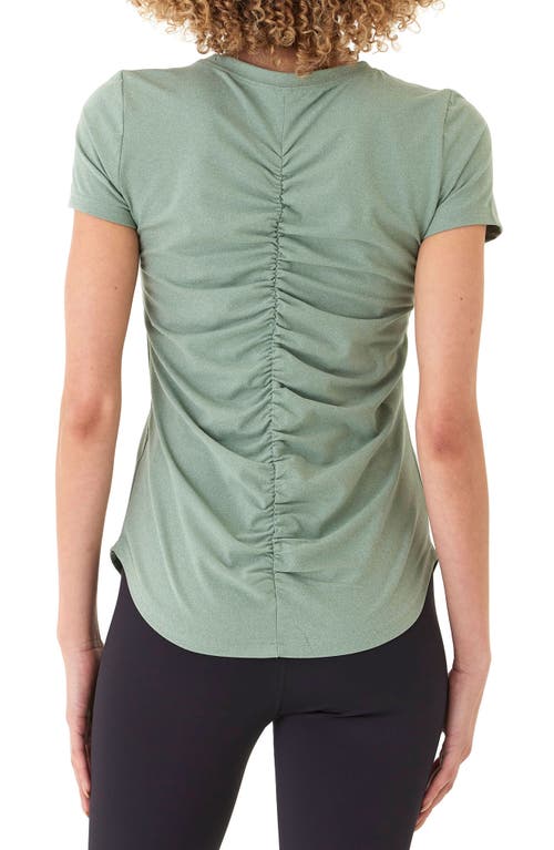 Threads 4 Thought Arry Luxe Ruched T-shirt In Heather Wasabi