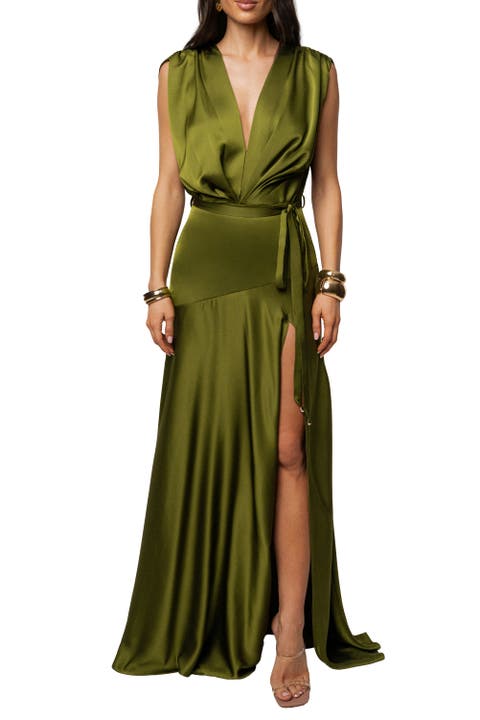 Amalia Satin Maxi Dress