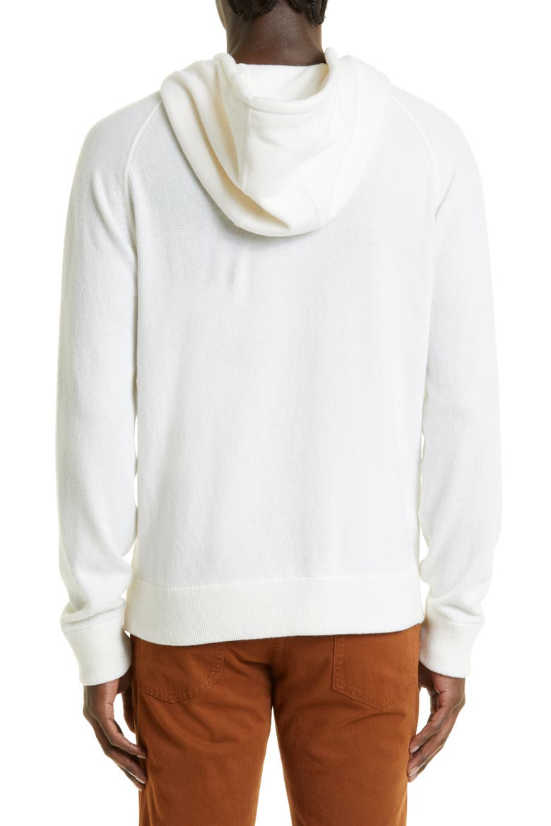 Oasi Cashmere Hoodie, Alternate, color, WHITE