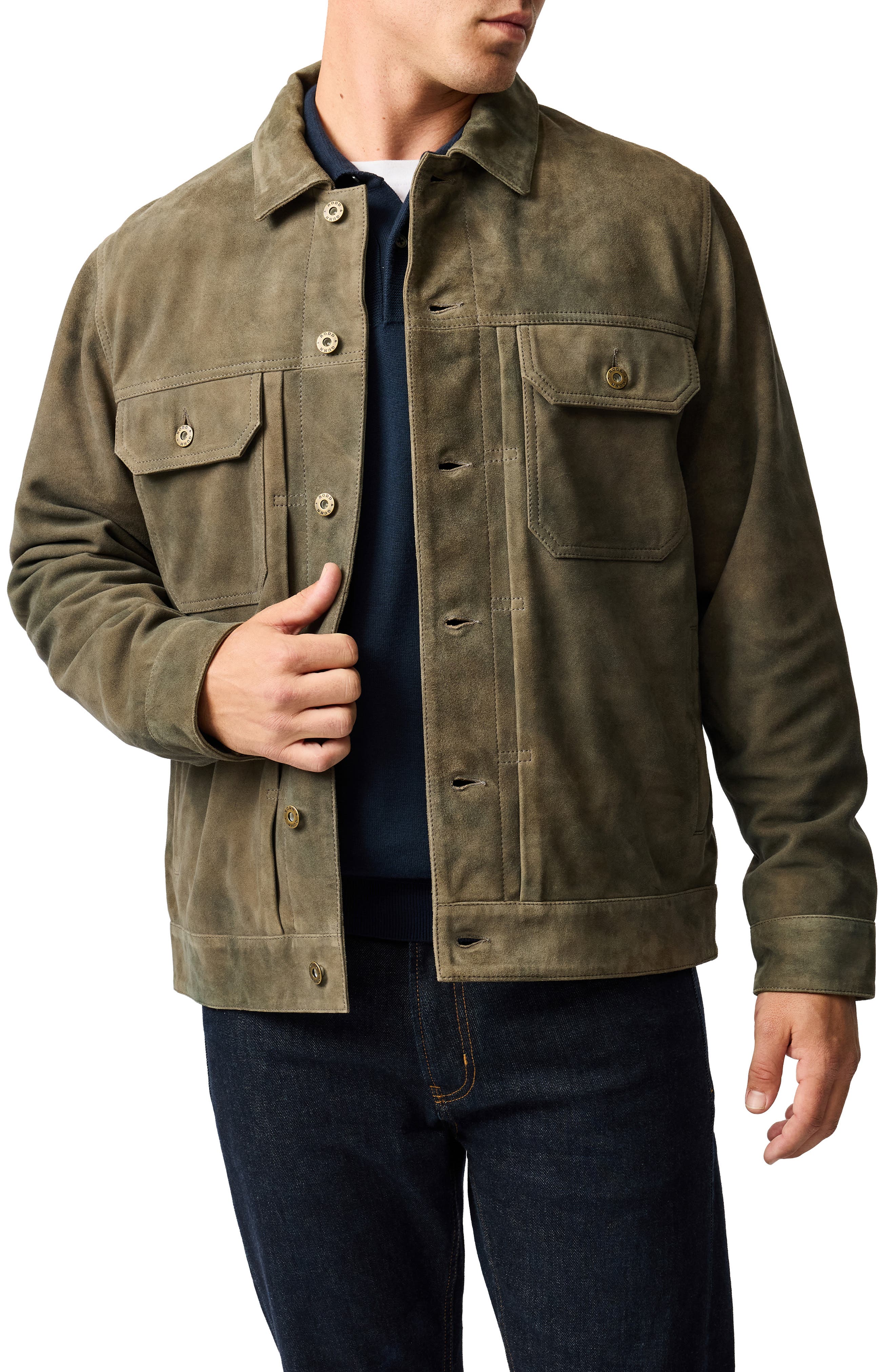 Rodd & Gunn Little River Suede Trucker Jacket