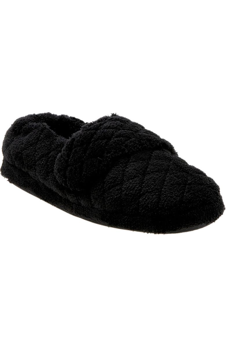 Acorn Spa Wrap Slipper, Main, color, Black