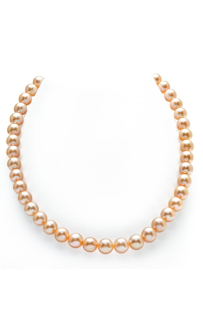 The Pearl Source Freshwater Pearl Necklace 8.5-9mm, Main, color, White Gold - Gabriella Clasp