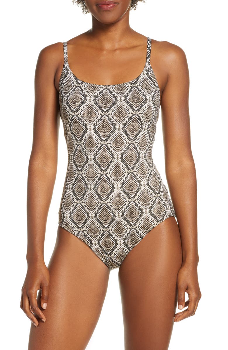 Tommy Bahama Desert Python One-Piece Swimsuit, Main, color, 
