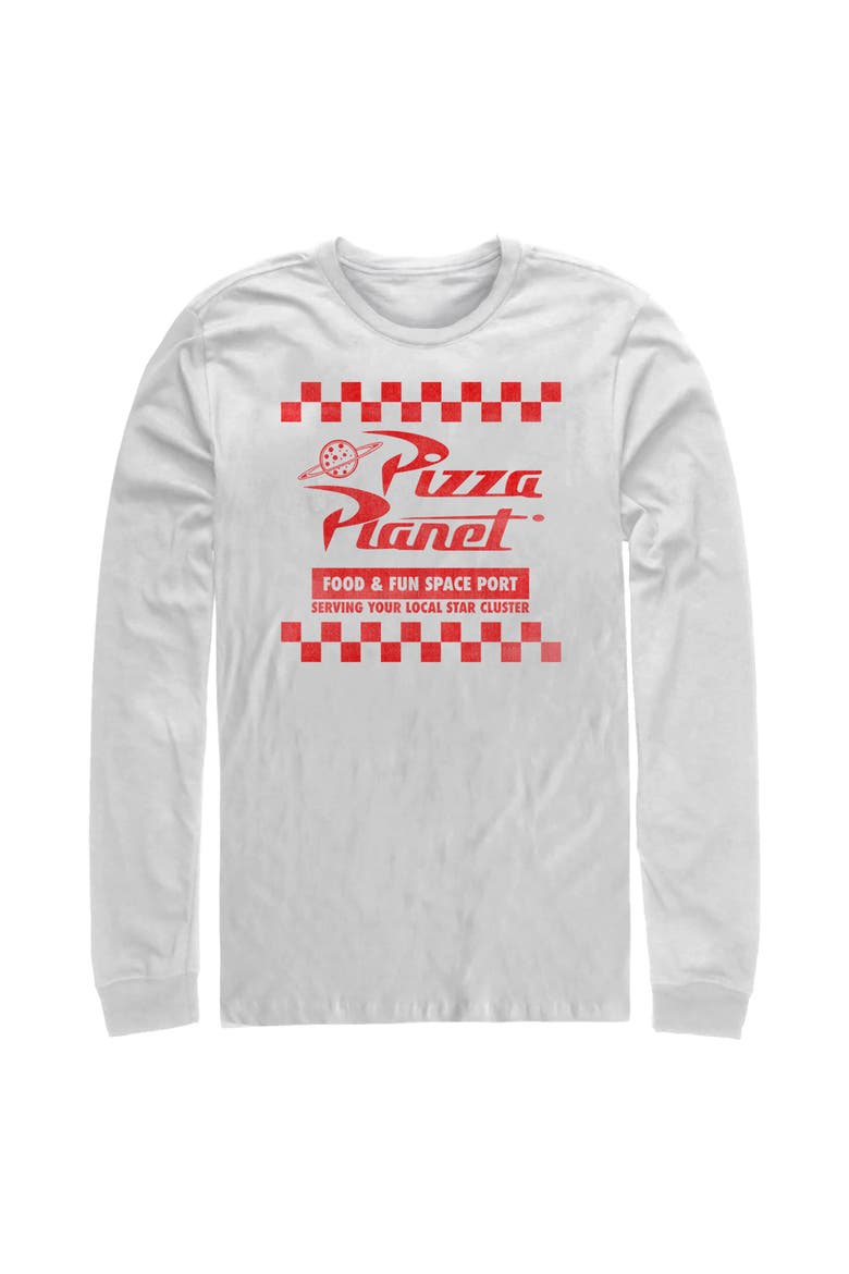 Men's Toy Story Pizza Planet Uniform  Long Sleeve Shirt, Main, color, White