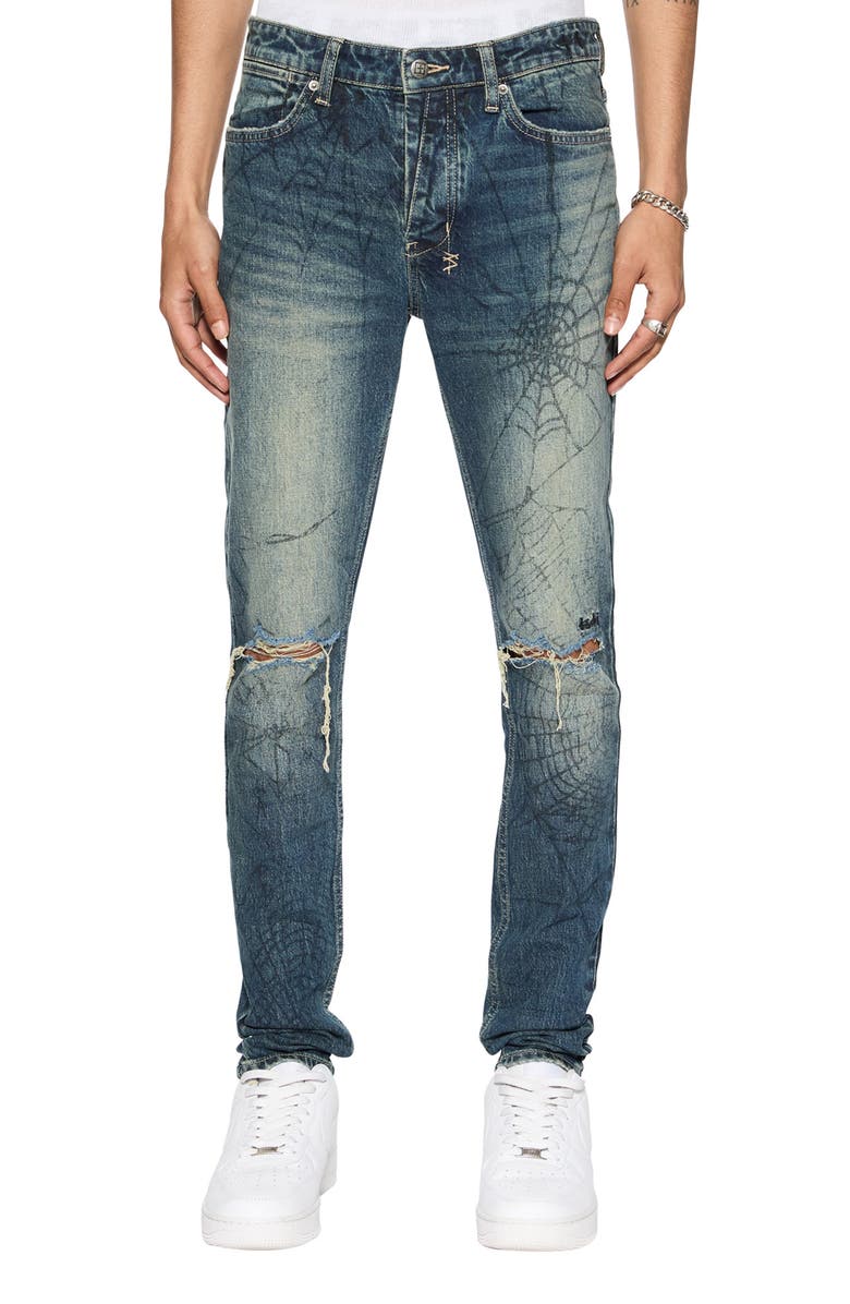 Ksubi Van Winkle Gasoline Lines Skinny Jeans, Main, color,