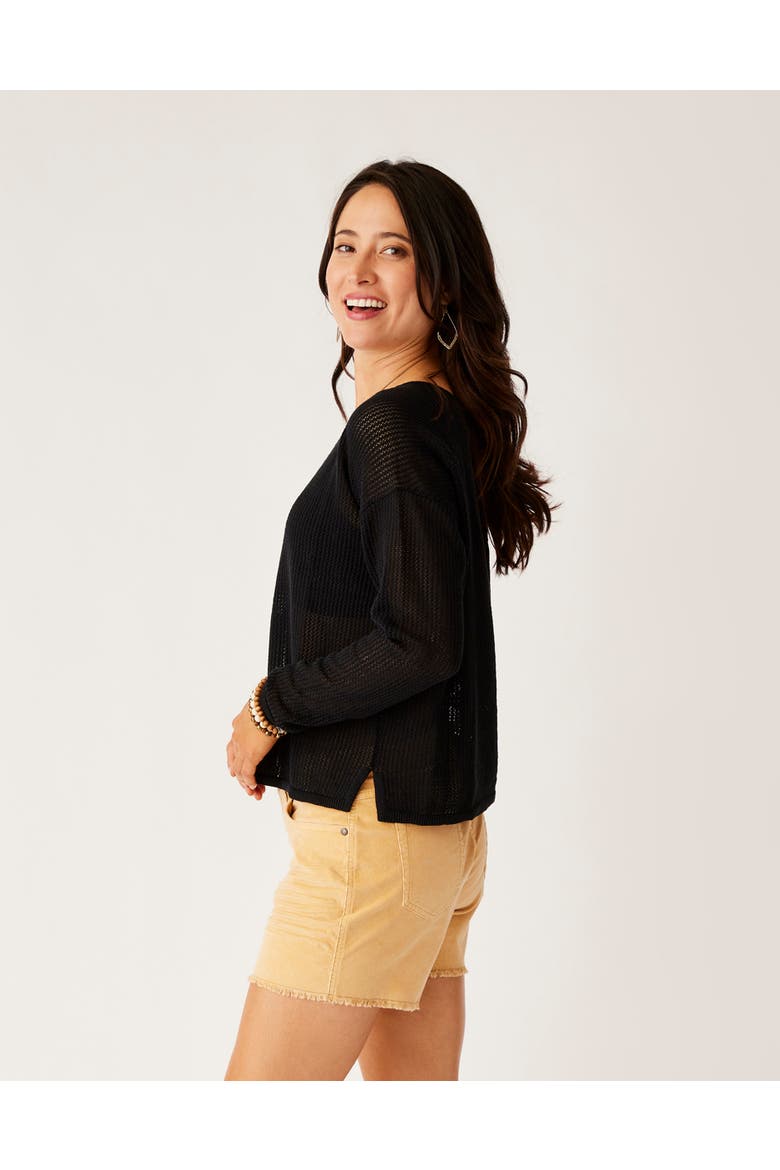 Lightweight Mesh Pullover, Alternate, color, Black