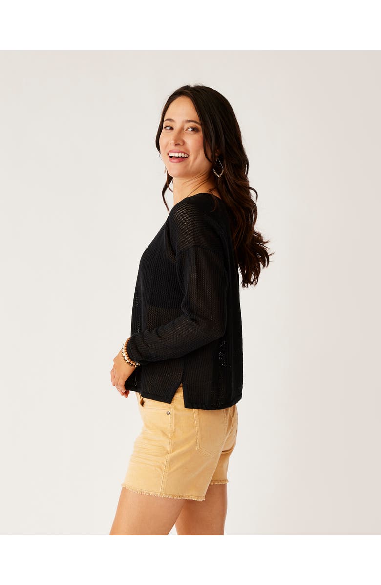 Carve Designs Lightweight Mesh Pullover, Alternate, color, Black