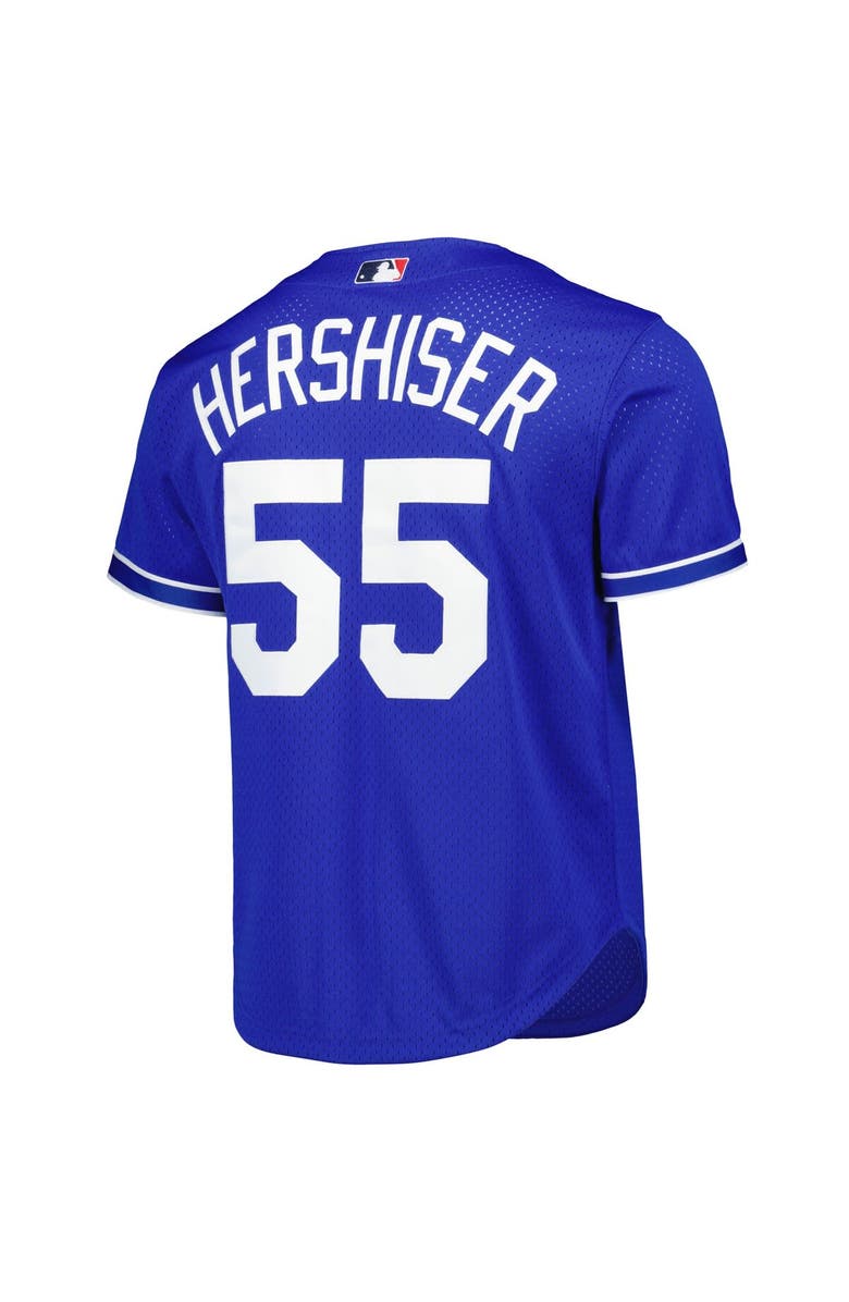 Mitchell & Ness Men's Mitchell & Ness Orel Hershiser Royal Los Angeles Dodgers Cooperstown Collection Mesh Batting Practice Button-Up Jersey, Alternate, color, Royal