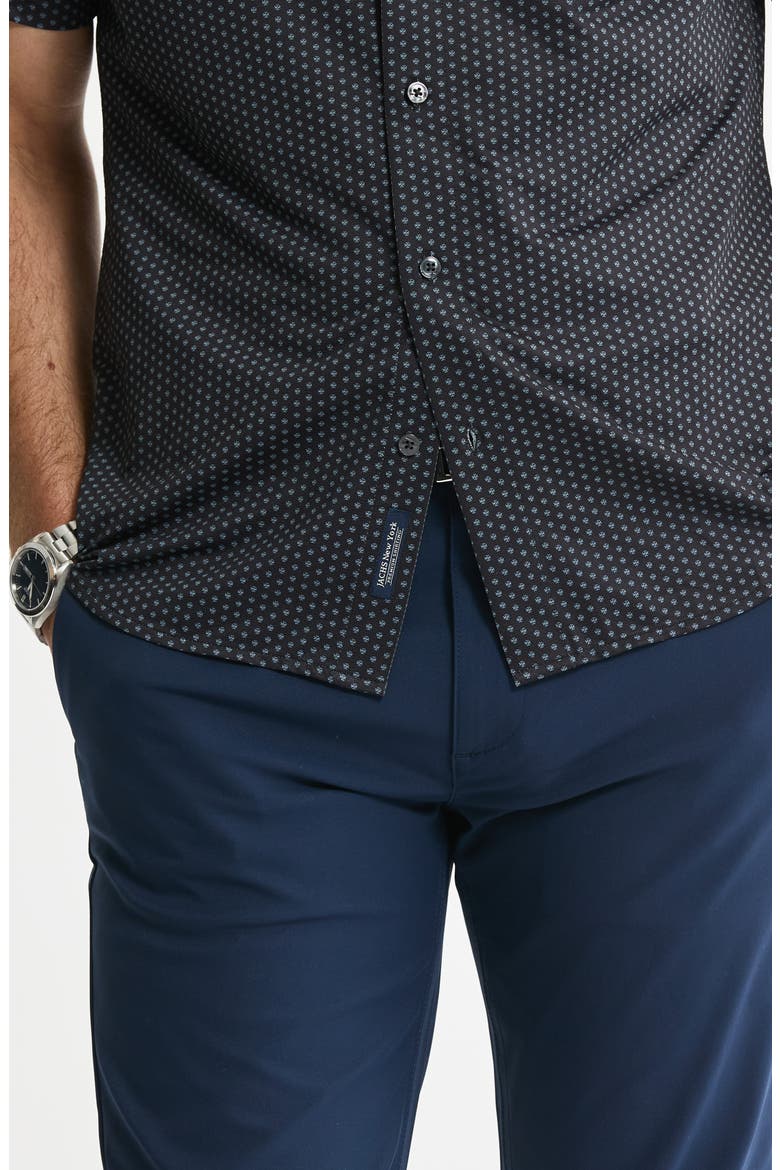 Performance Tech Button-Up Shirt, Alternate, color, BLACK GEO
