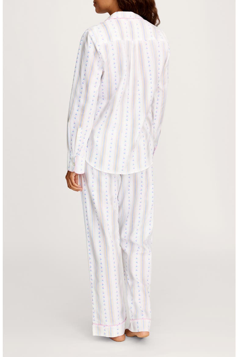 Brushed Cotton Twill Pajamas, Alternate, color, WHITE
