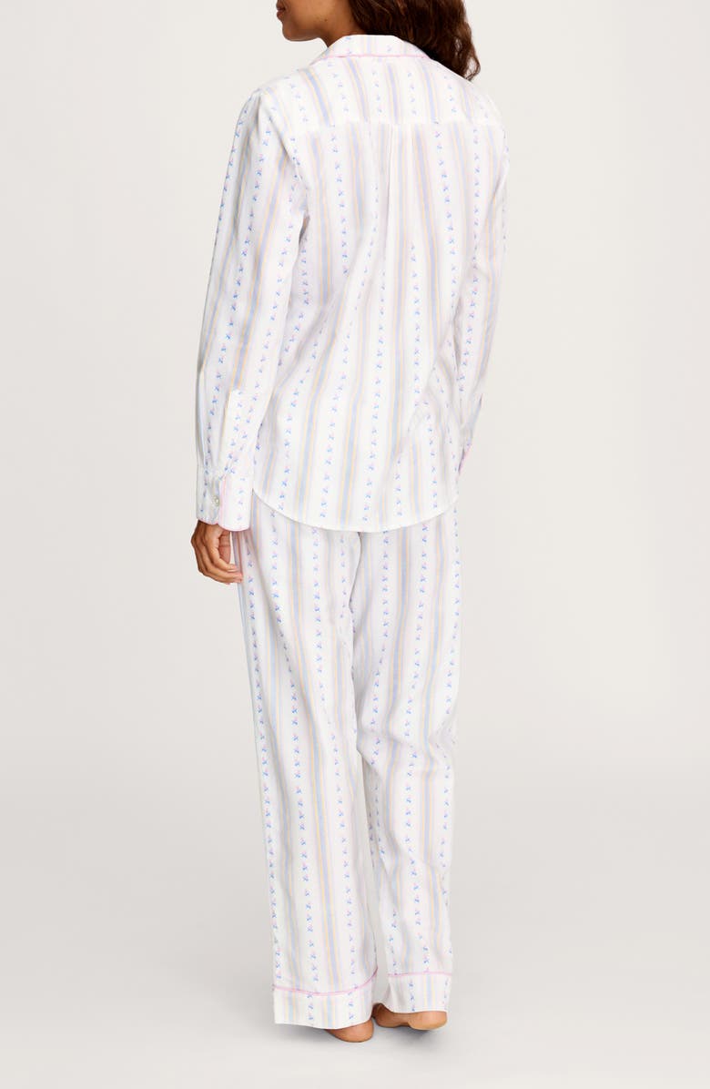 Petite Plume Brushed Cotton Twill Pajamas, Alternate, color, White