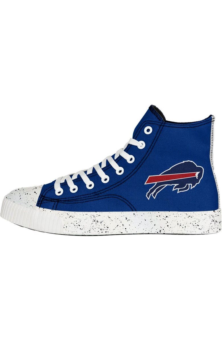FOCO Men's FOCO Buffalo Bills Paint Splatter High Top Sneakers, Alternate, color,
