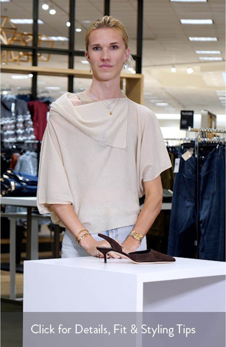 Sebastian Slingback Pointed Toe Kitten Heel Pump, sales video thumbnail