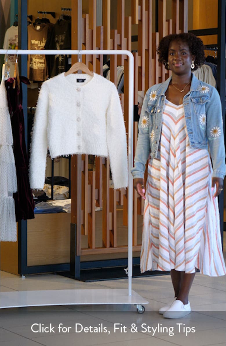 Snowy Day Textured Cardigan, sales video thumbnail