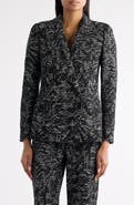 Dries Van Noten Beaura Abstract Swirl Jacquard Double Breasted Blazer