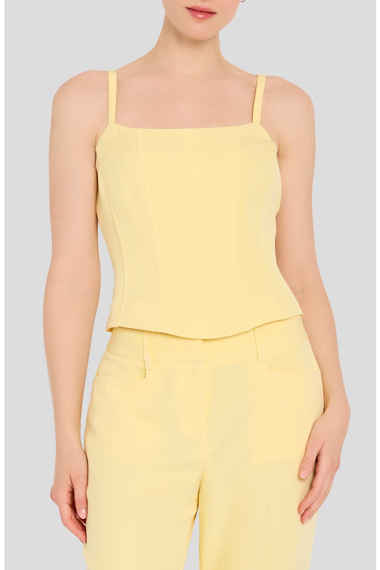 Crepe Corset Camisole, Main, color, BUTTERCUP