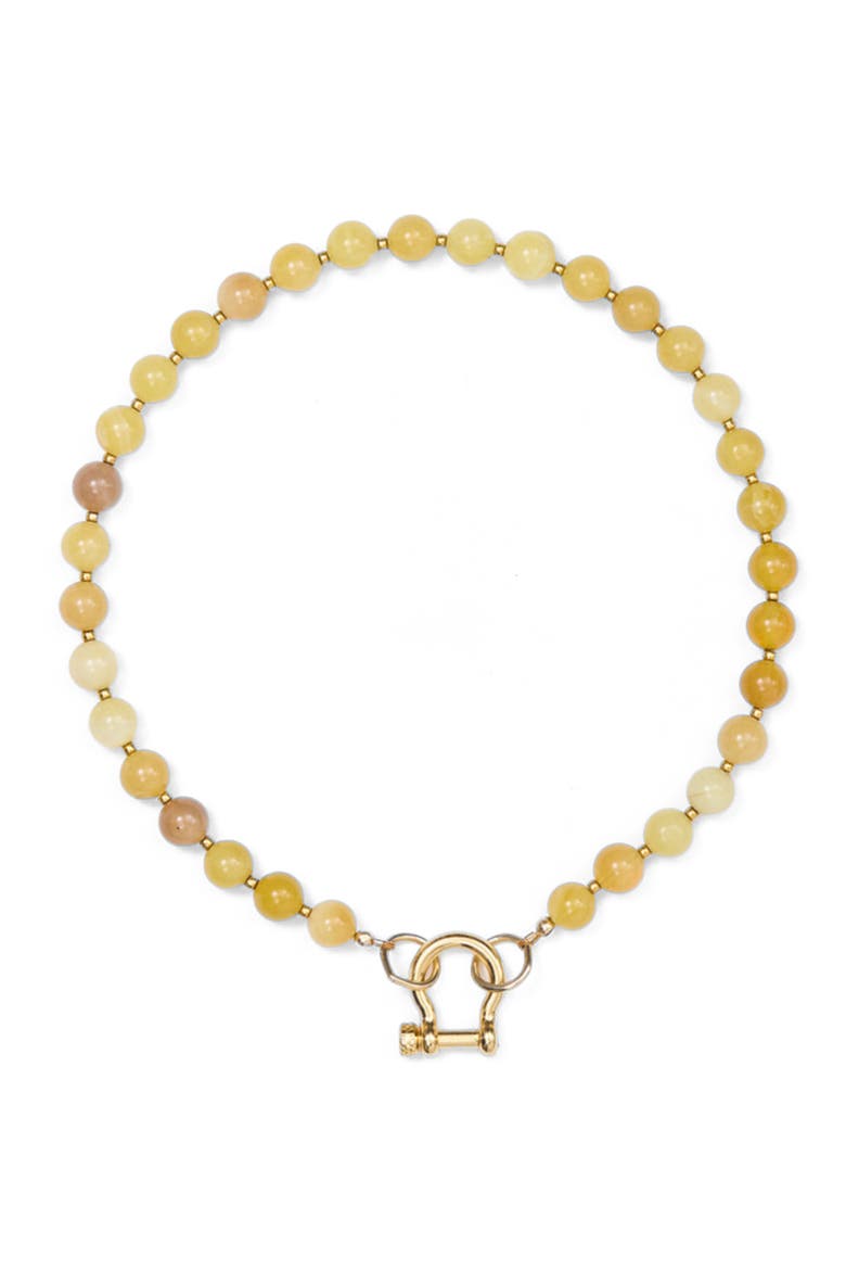 Sonny Smooth Yellow Opal Gold Plated Necklace, Alternate, color, Yellow