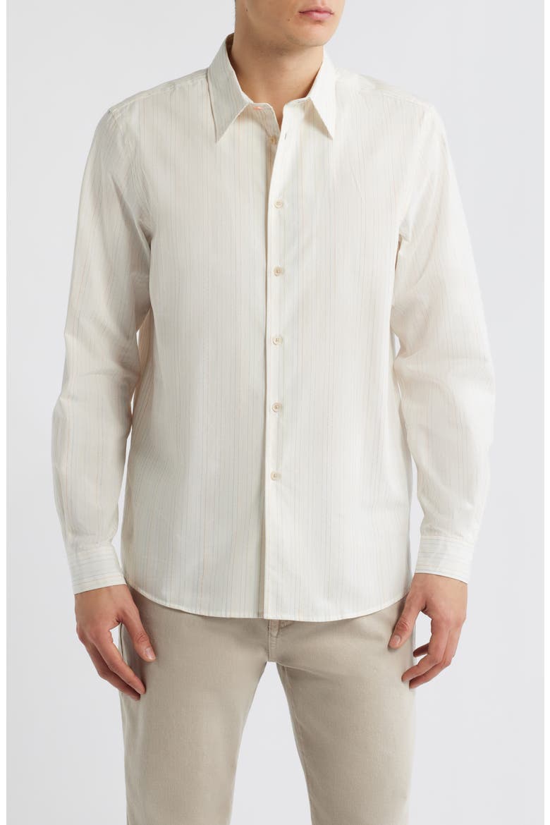Stripe Regular Fit Cotton Button-Up Shirt, Main, color, MULTI COLOURED