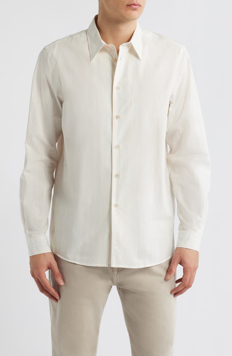 PS Paul Smith Stripe Regular Fit Cotton Button-Up Shirt, Main, color, Multi Coloured