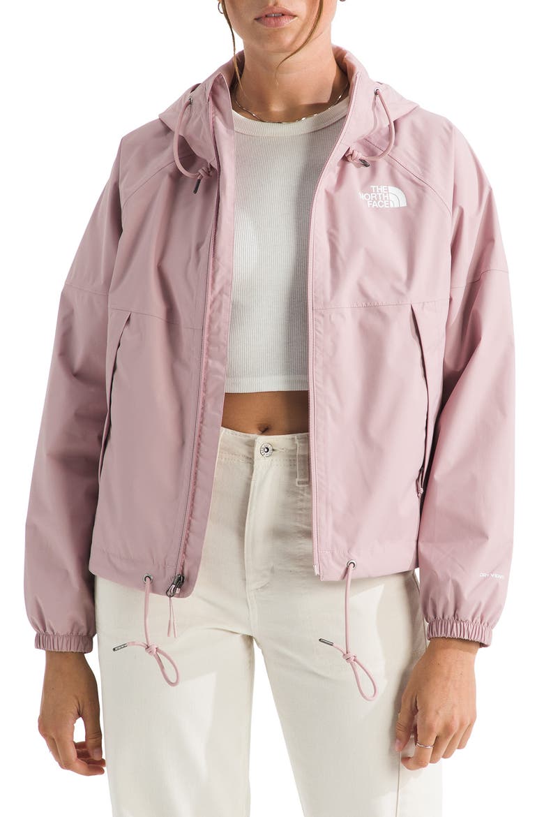 Antora Waterproof Rain Hoodie, Main, color, METAL PINK